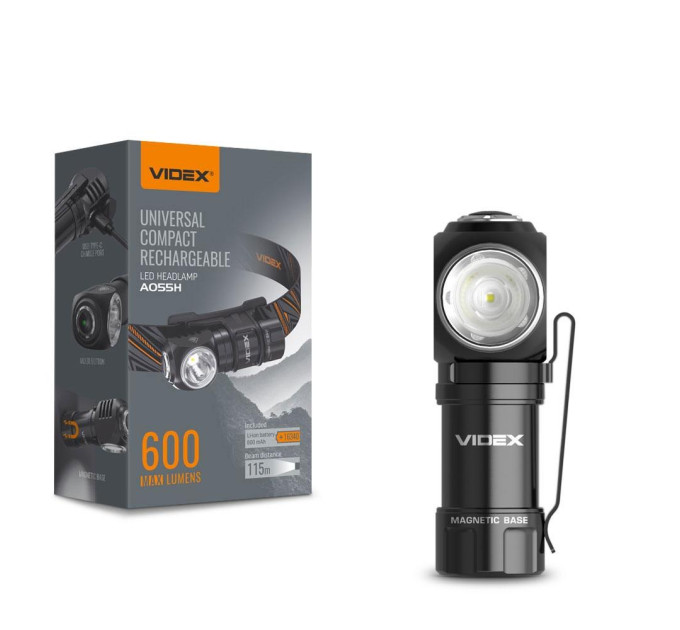 Портативний світлодіодний ліхтарик VIDEX VLF-A055H 600Lm 5700K VLF-A055H - 481038