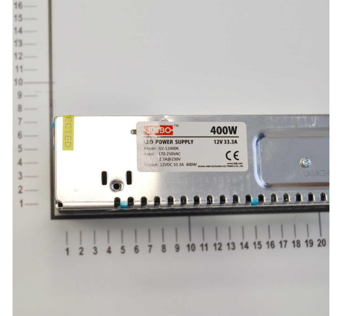 Блок живлення JINBO 400 Вт 220В AC/12В DC IP20 відкритий ( JLV-12400K )