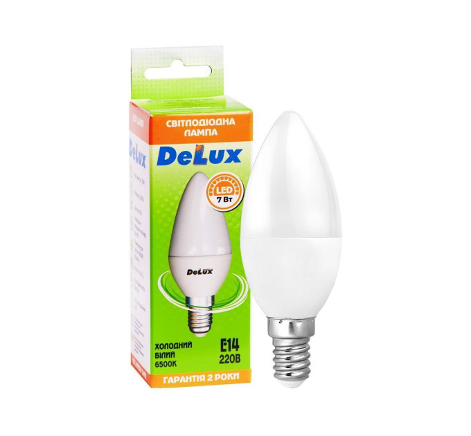 лампа світлодіодна DELUX BL37B 7 Вт 6500K 220В E14 холодний білий