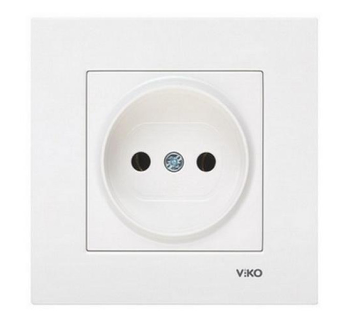Розетка VI-KO Karre біла 1-на без заземлення (90960007)