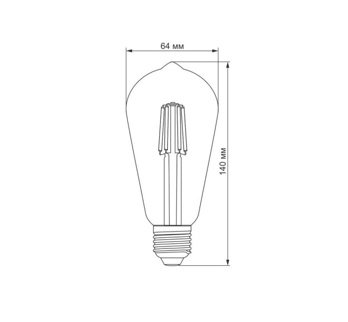 LED лампа TITANUM Filament ST64 6W E27 2200K бронза TLFST6406272A - 298634