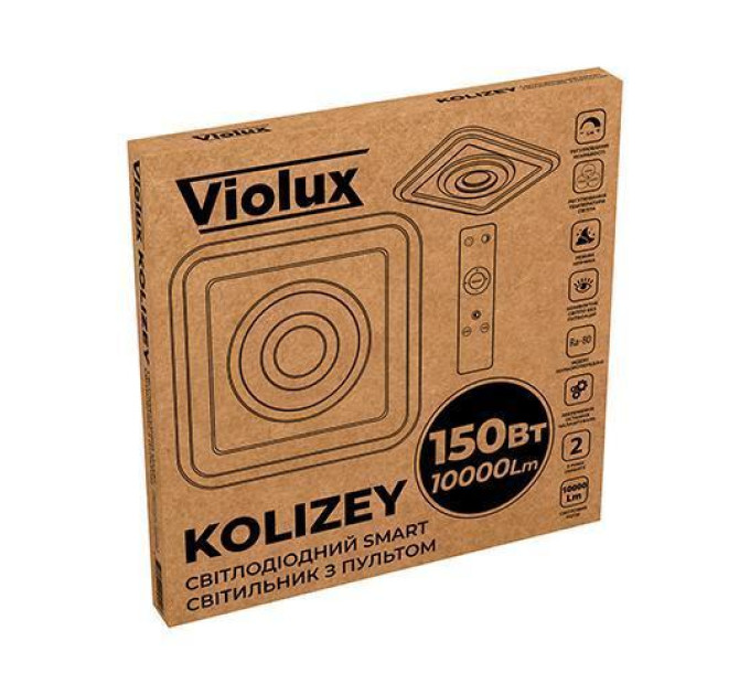 Світильник LED smart KOLIZEY+пульт 150W 3000-6000K IP20 квадрат ( 220455 )