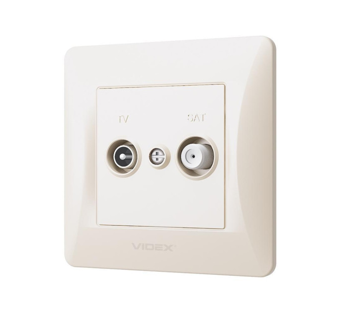 Розетка TV+SAT кінцева кремова VIDEX BINERA VF-BNSK2TVSATE-CR - 296081