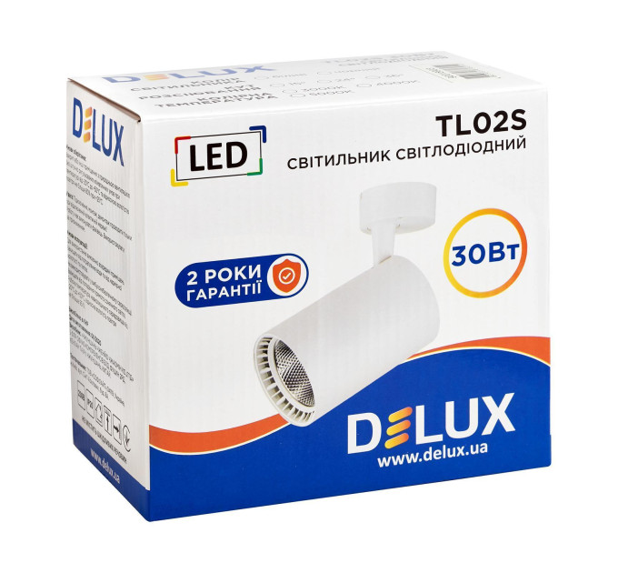 Світильник світлодіодний стельовий DELUX TL02S 30 Вт 36* 4000K білий