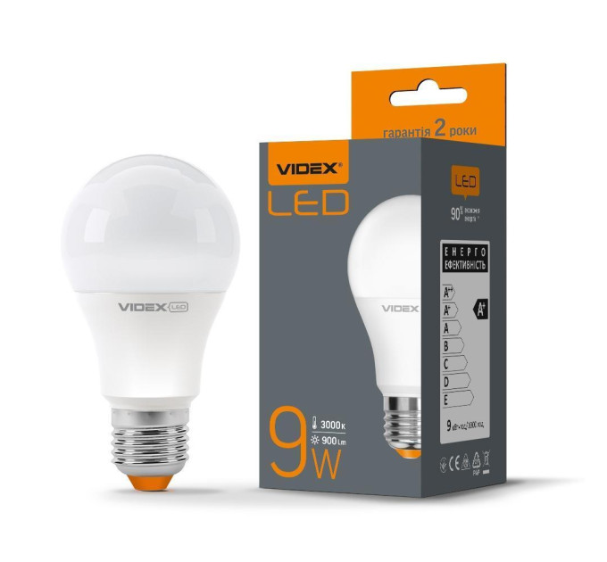 LED лампа VIDEX A60e 9W E27 3000K VL-A60e-09273 - 291932
