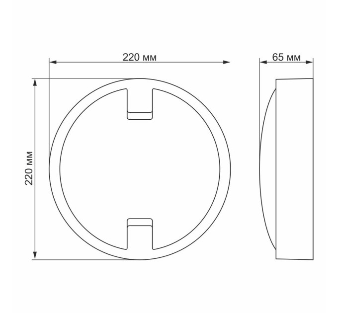 LED світильник IP65 круглий VIDEX 18W 5000K з сенсором освітленості VL-BH12R-185-N - 299860
