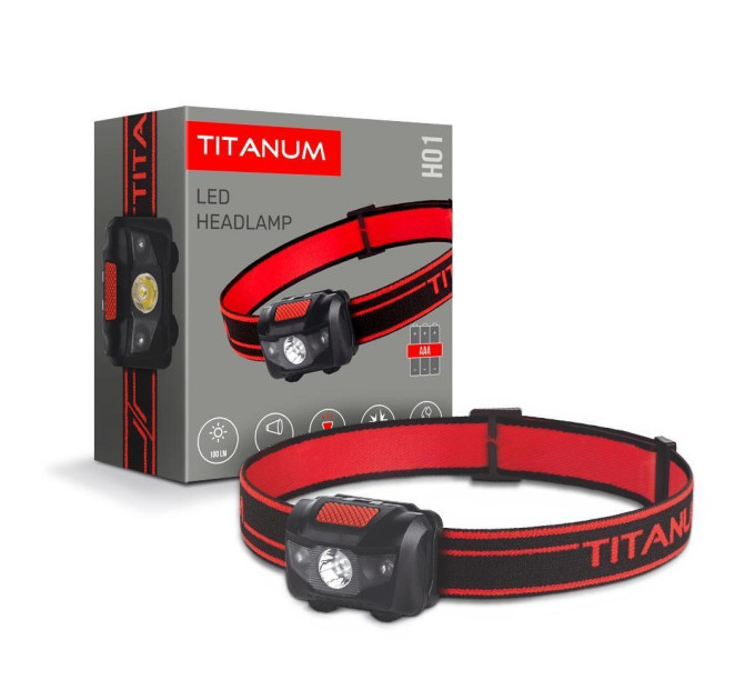 Налобний світлодіодний ліхтарик TITANUM TLF-H01 100Lm 6500K TLF-H01 - 483346