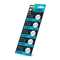 Батарейка літієва Videx CR2032 5шт BLISTER CARD CR2032 5pc - 291109