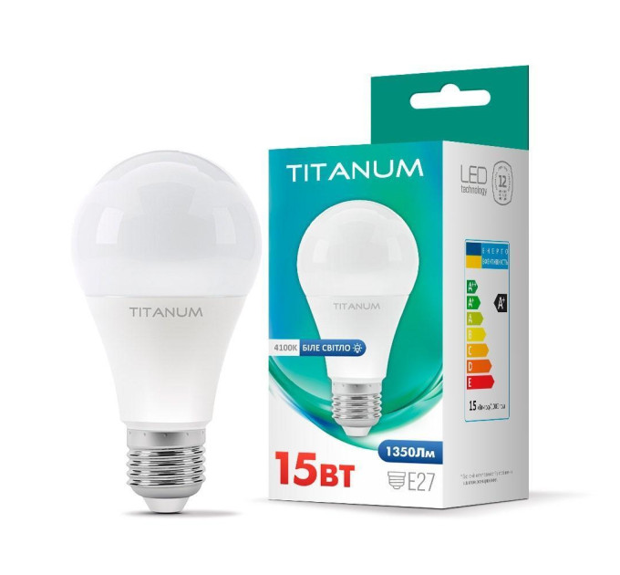 LED лампа TITANUM A65 15W E27 4100K TLA6515274 - 298511