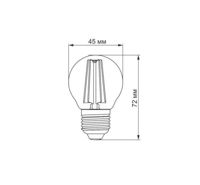 LED лампа TITANUM Filament G45 4W E27 4100K TLFG4504274 - 298689