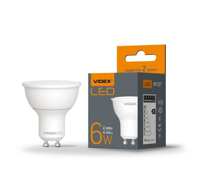 LED лампа VIDEX MR16e 6W GU10 3000K VL-MR16e-06103 - 297354