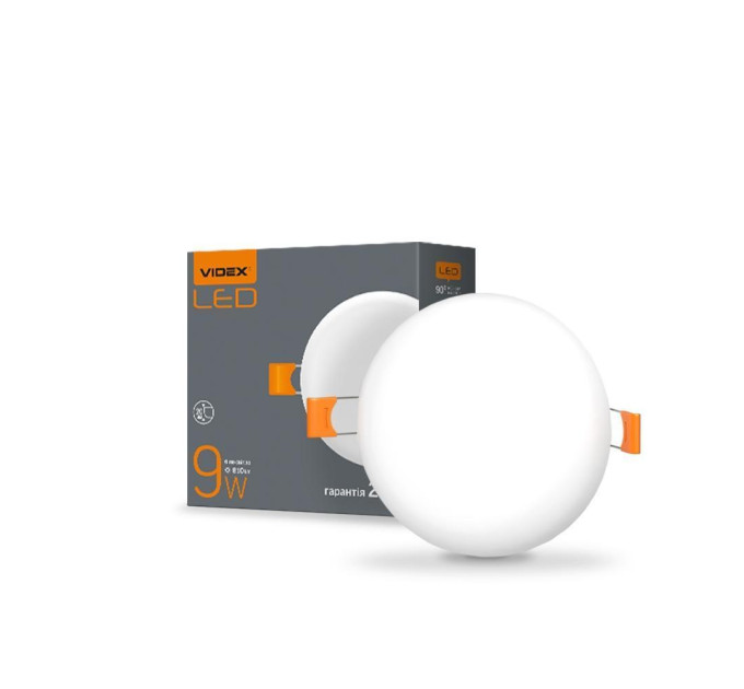 LED світильник безрамковий круглий VIDEX 9W 4100K VL-DLFR-094 - 298214