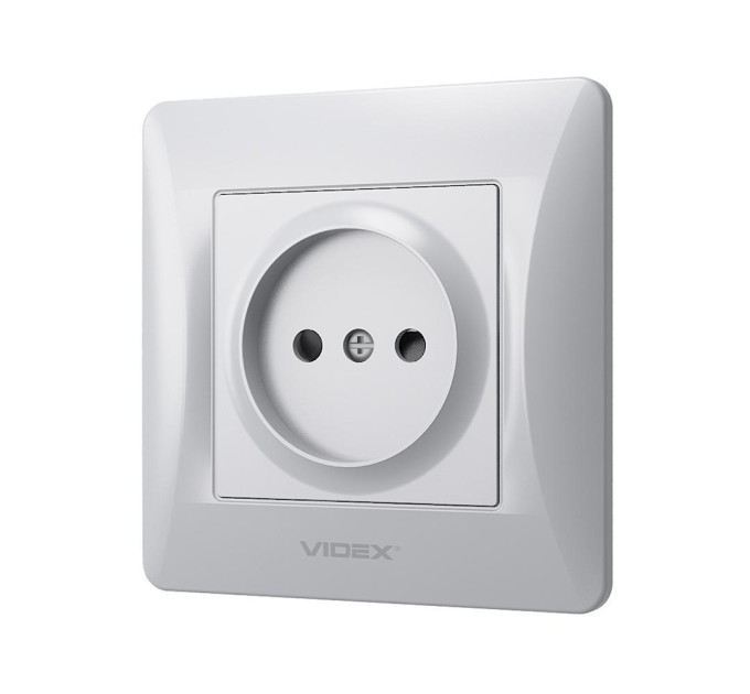 Розетка одинарна срібний шовк VIDEX BINERA VF-BNSK1-SS - 297002