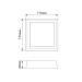LED Світильник квадратний накладний TITANUM 18W 5000K 220V TL-BHS20-185 - 482608