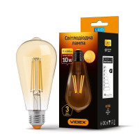 LED лампа VIDEX Filament ST64FA 10W E27 2200K бронза VL-ST64FA-10272 - 481694