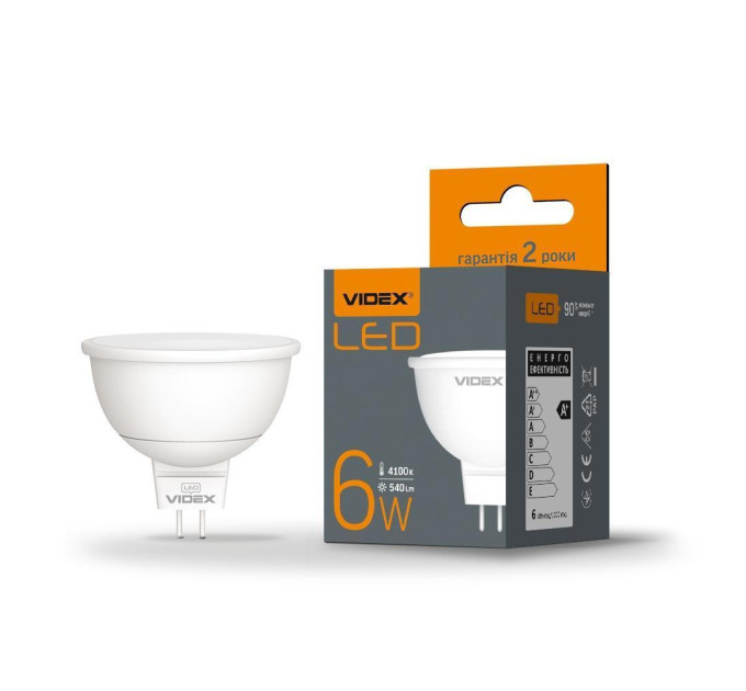 LED лампа VIDEX MR16e 6W GU5.3 4100K VL-MR16e-06534 - 297361