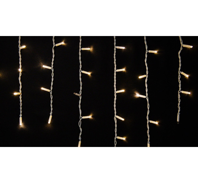 Гірлянда зовнішня DELUX ICICLE 75 LED 2x0.7m теплий білий/білий IP44 EN