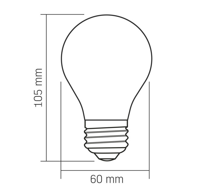 LED лампа VIDEX Filament VL-DA60MO 4W E27 3000K Porcelain dimmable VL-DA60MO - 484466