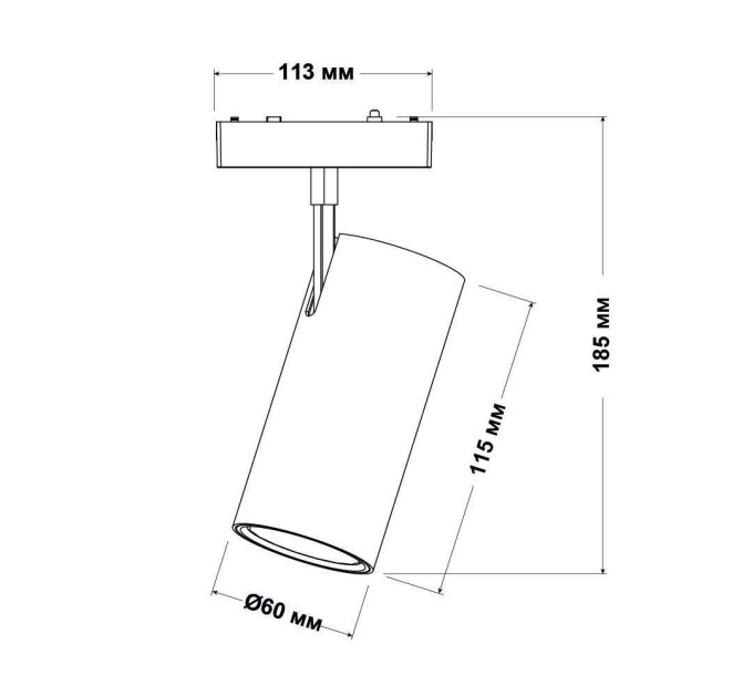 Магнітний трековий світильник UST-M 12W 4000K 48V IP20 білий Violux ( 320006 )