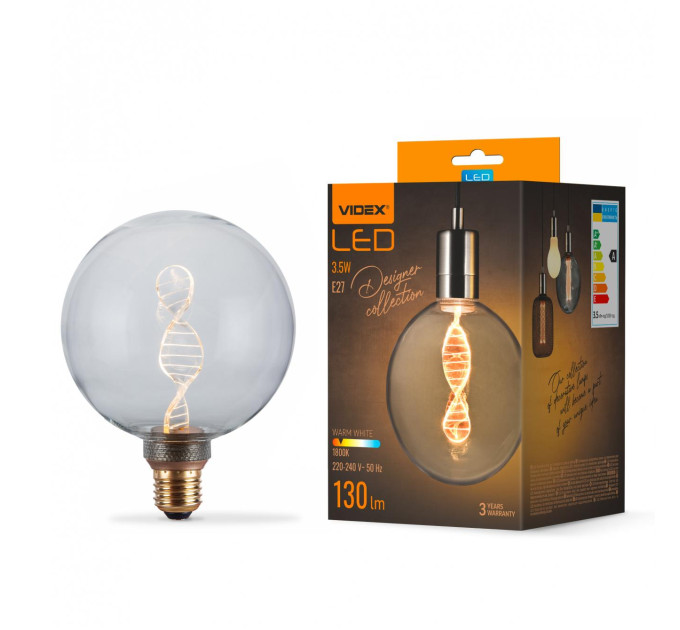 LED лампа VIDEX Filament VL-DNA-G125-C 3.5W E27 1800K VL-DNA-G125-C - 484435