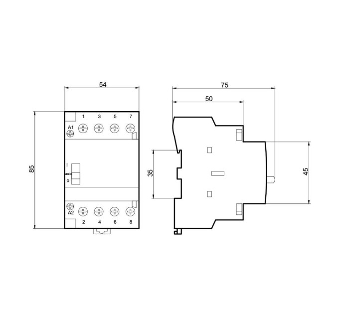 Контактор модульний MCF3i 63-40 4P з ручним керуванням Промфактор ( MCF3i6340230 )