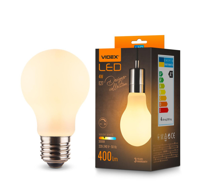 LED лампа VIDEX Filament VL-DA60MO 4W E27 3000K Porcelain dimmable VL-DA60MO - 484466