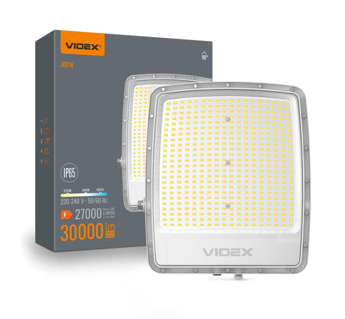 LED прожектор VIDEX F5 300W 3000-5000-6500K 230V White (VL-F5-300CW) VL-F5-300CW - 400523