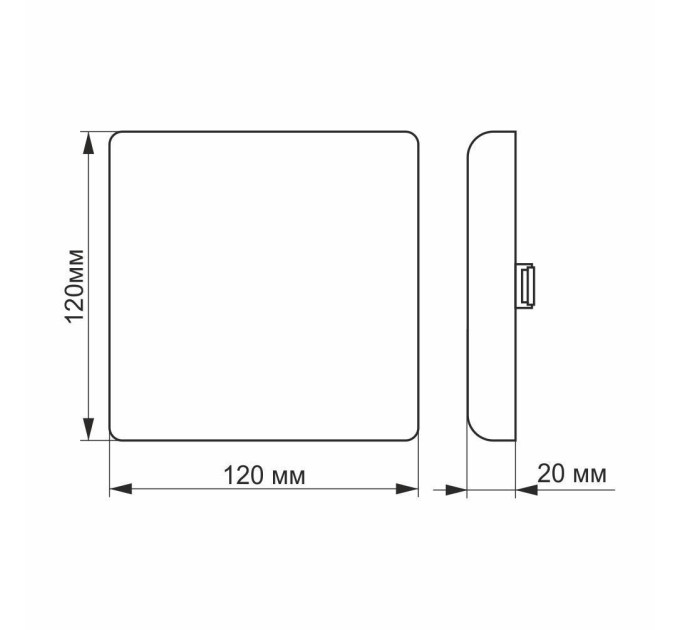 LED світильник безрамковий квадратний VIDEX 15W 4100K VL-DLFS-154 - 298153