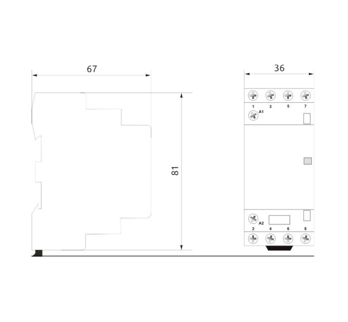 Контактор модульний Промфактор MCF3 63-20 2P (MCF36320230)
