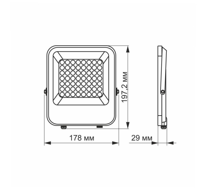 LED прожектор PREMIUM VIDEX F2 30W 5000K AC/DC12-48V VL-F2-305G-12V - 299617