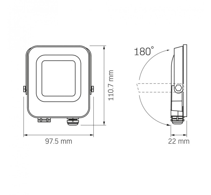 LED прожектор VIDEX F3e 1000Lm 5000K AC/DC 12-48V VL-F3e-105W-12V - 484022