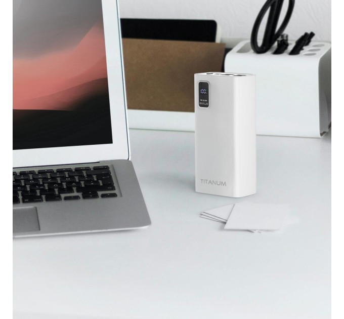 Повербанк TITANUM 728S 30000mAh 22.5W White TPB-728S-W - 483506