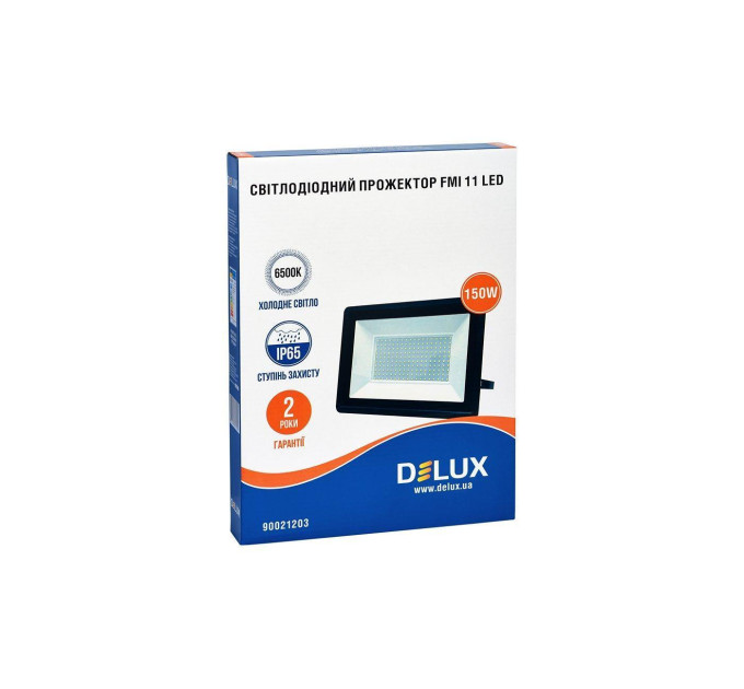 Прожектор світлодіодний DELUX FMI 11 LED 150Вт 6500К IP65 чорний
