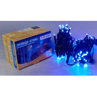 Гірлянда зовнішня DELUX STRING 100 LED 10m (2x5m) синій/чорний IP44 EN