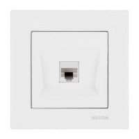 Розетка Nilson Moda біла комп'ютерна CAT6e RJ45 ( 21112045 )