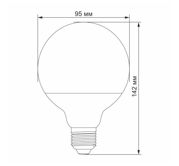 LED лампа VIDEX G95e 15W E27 4100K VL-G95e-15274 - 296630