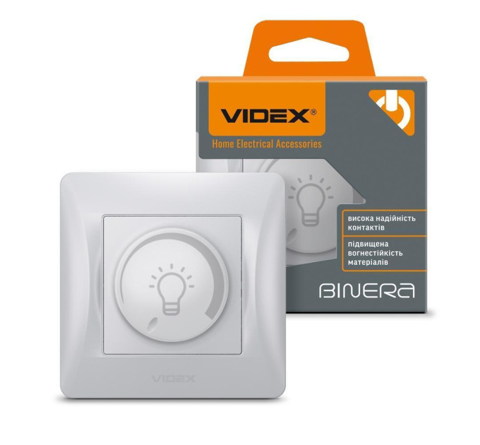 Димер LED 200Вт срібний шовк VIDEX BINERA VF-BNDML200-SS - 480314