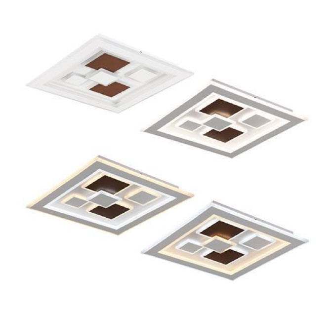Світильник LED smart OXFORD+пульт 110W 3000-6000K IP20 коричневий квадрат ( 220435 )