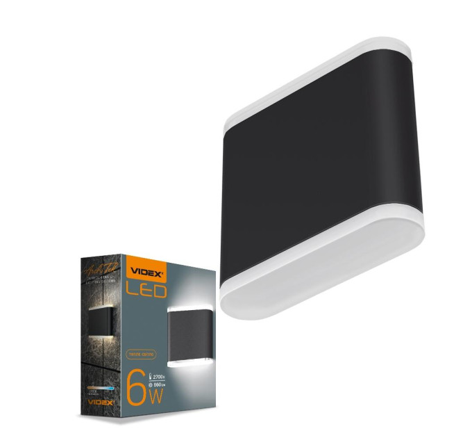 LED Світильник архітектурний AR06 IP54 VIDEX 6W 2700K чорний VL-AR06-062B - 480918