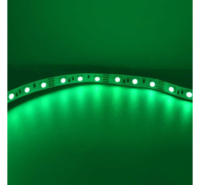 Світлодіодна стрічка LED LIGHT 12V 14,4W RGB 60Led IP21 ( МТК-300RGB5050-12 )
