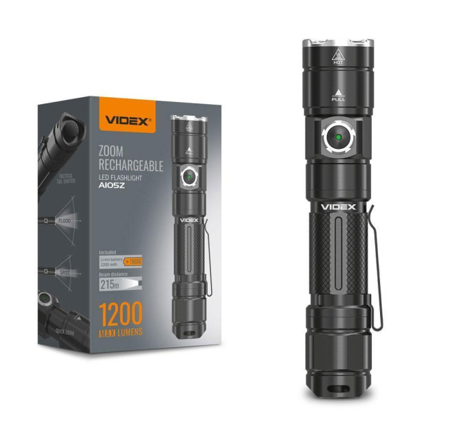Портативний світлодіодний ліхтарик VIDEX VLF-A105Z 1200Lm 5000K VLF-A105Z - 481021