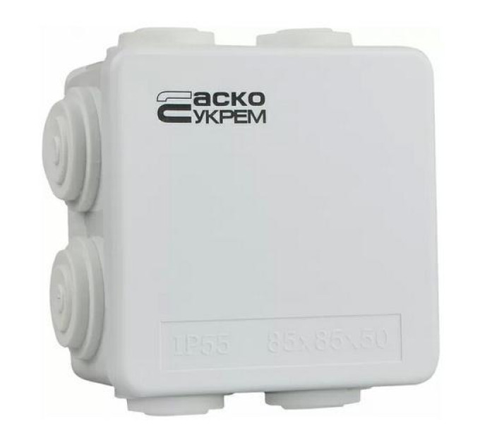 Коробка розподільча АСКО 100х100х70 біла IP65 ( A0150170018 )