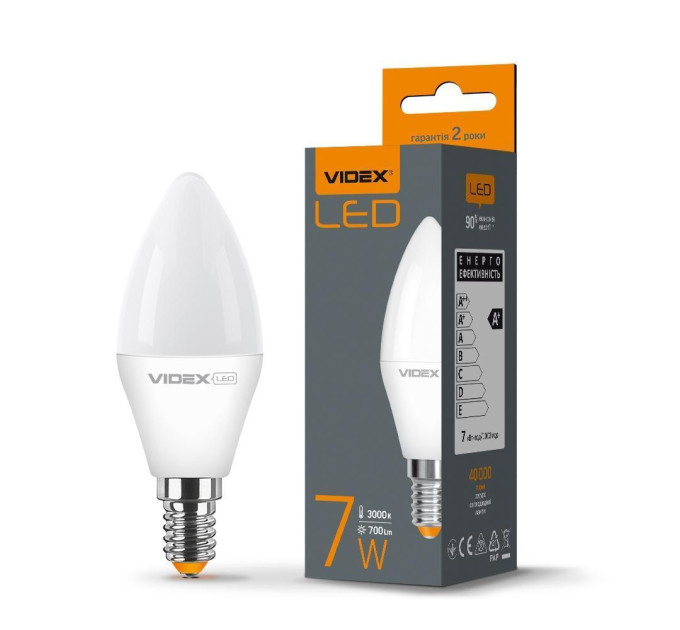 LED лампа VIDEX C37e 7W E14 3000K VL-C37e-07143 - 297286