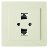Розетка Nilson Touran кремова комп'ютерна 2-на CAT5e RJ45 ( 24121046 )