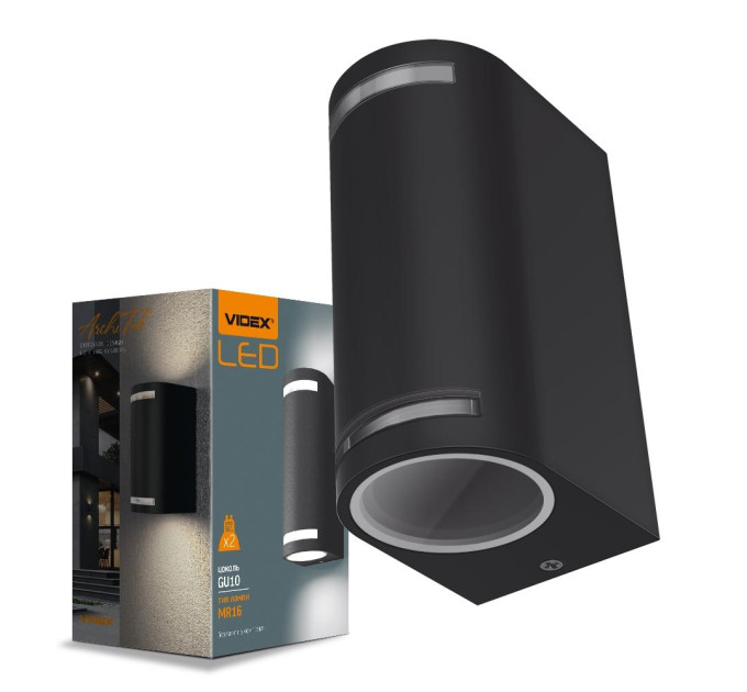 LED Світильник архітектурний AR022B IP54 VIDEX GU10x2 VL-AR022B - 480840