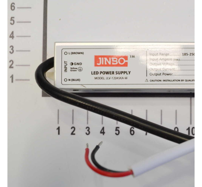 Блок живлення JINBO 45 Вт 220В AC/12В DC IP67 ( JLV-12045KA-W )