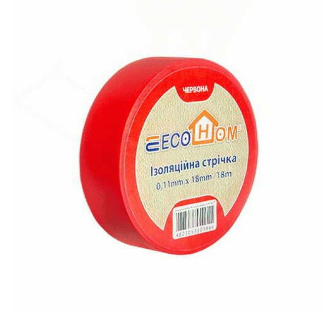 Ізострічка EcoHome 0,11мм х 18мм / 18м червона ( ECO0150020022 )