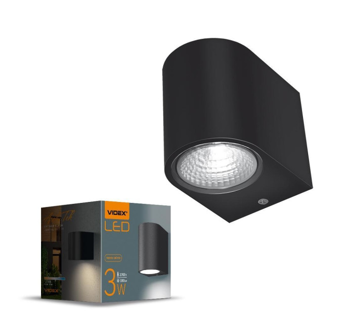 LED Світильник архітектурний AR031 IP54 VIDEX 3W 2700K VL-AR031-032B - 480857