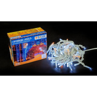 Гірлянда зовнішня DELUX ICICLE 75 LED бахрома 2x0,7m 18 жовтий flash білий/білий IP44 EN
