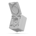 IP65 Розетка зовнішня одинарна сіра VIDEX BINERA VF-BNW21-G - 298955